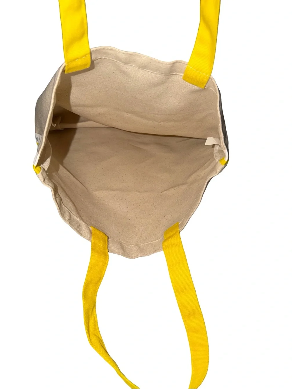 Beekman 1802 Canvas GOAT Bag Beige Yellow Kindness Tote Shopper